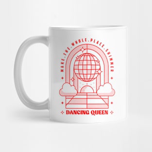 Red Disco ball dancing queen Mug